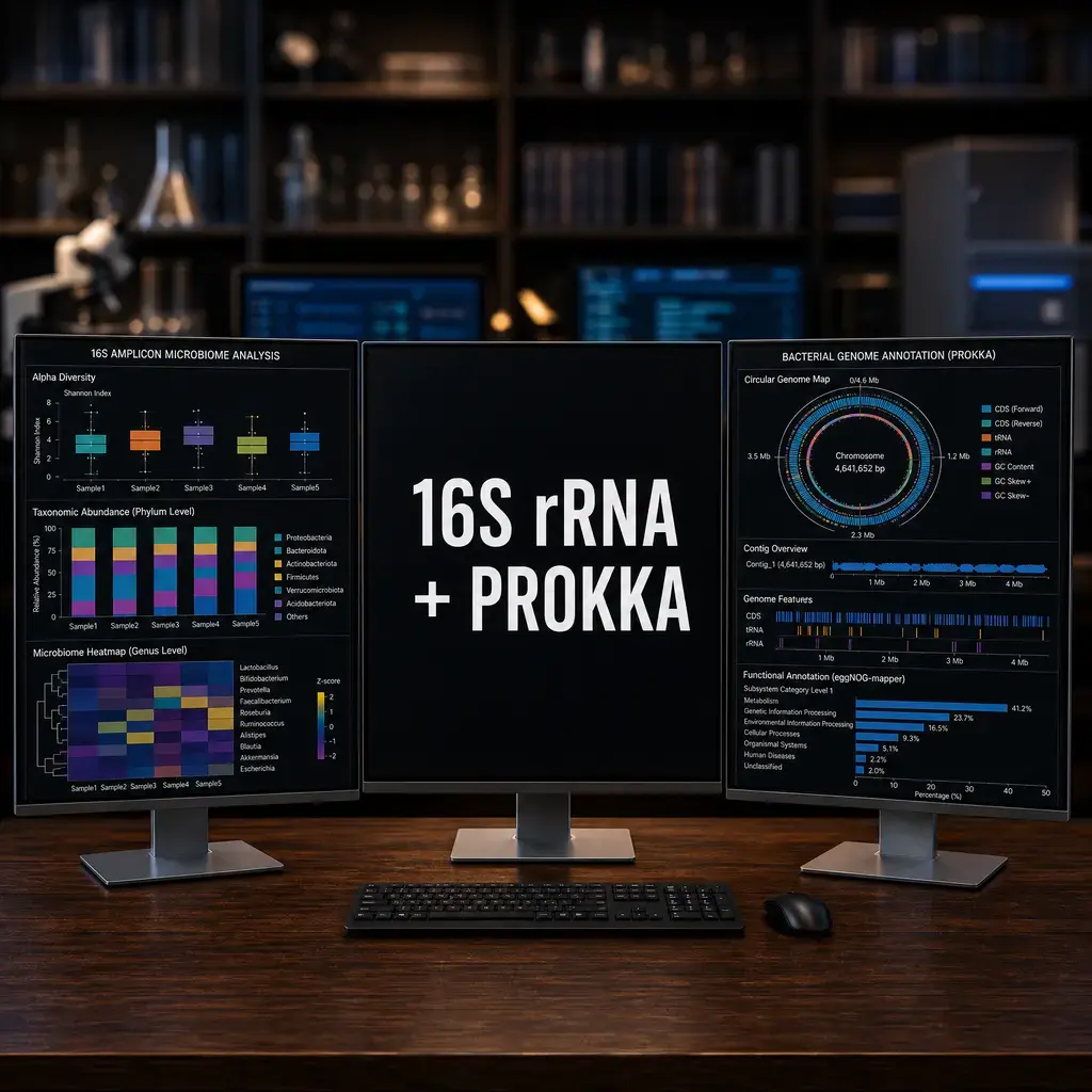 16S rRNA and PROKKA