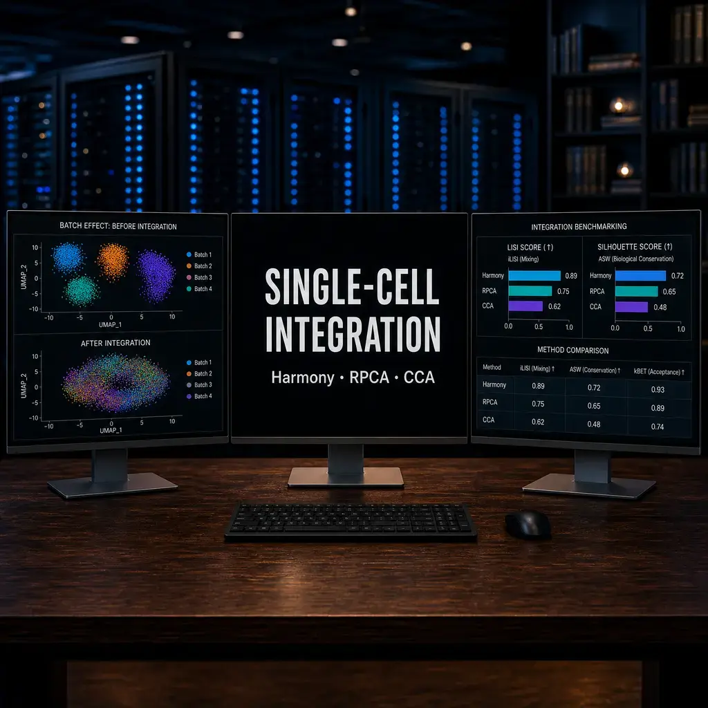 Single-Cell Integration: Harmony, RPCA & CCA